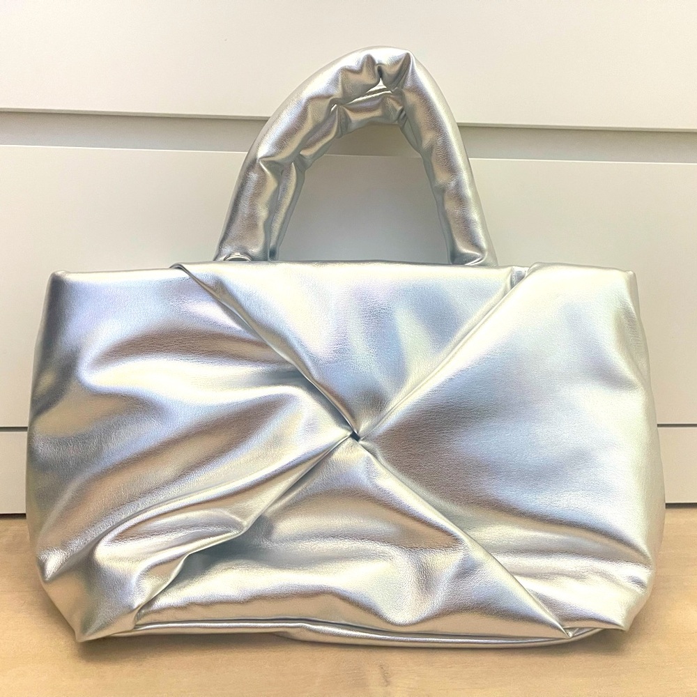 A New Day Mettalic Silver Totes Bags